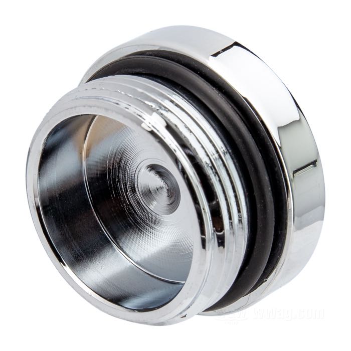 Bouchon fileté; pour Cache primaire extérieur; pour réglage d‘embrayage, remplissage d'huile; adaptable à Sportster 1977-1985; acier, chromé; hauteur: 1”; Ø 1-3/4”; BTR; filetage: 1-1/2”-12; clé: 1/2 ”; avec joints torique; poids brut: 173 g