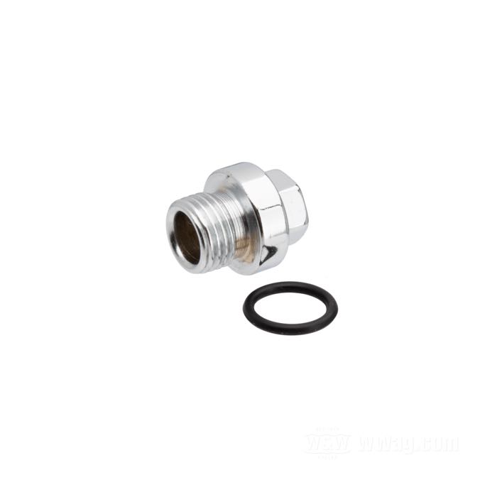 Verschlussschraube; für Ölsieb im Gehäuse; passend für Big Twin 1970-1980; Stahl; Sechskant mit Flansch; Gewinde: 1/2”-20; ersetzt OEM HD 657; Bruttogewicht: 30 g