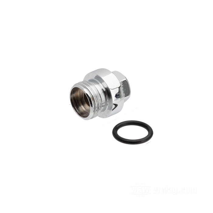 Plug; for Crankcase oil screen; fits Big Twin 1952-1965; steel; hex with flange; thread: 9/16”-18; wrench size: 7/16 ”; replaces OEM HD 24987-52; gross weight: 30 g