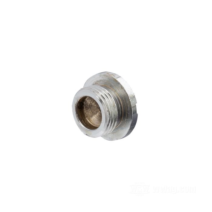 Bouchon fileté; pour valve de surpression; adaptable à Flatheads 1937→, OHV 1937-1952; acier, chromé; tête bombée fendue; filetage: 15/32