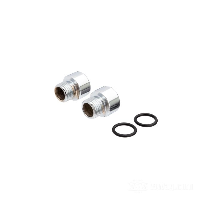 Bouchon fileté; pour Valve de retenue / valve de surpression; adaptable à Big Twin 1981→; acier, chromé; tête cylindrique fendue; filetage: 1/2”-20; avec joint torique; remplace OEM HD 26263-80; poids brut: 50 g