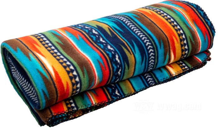 Coltre »Kayenta« di Rockmount; tessuto poliestere, turchese / rosso / giallo / blu; lunghezza x larghezza: 182 x 152 cm; U.S.A.; peso lordo: 602 g