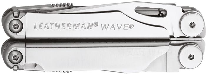 Multitool »WAVE« by Leatherman; stainless steel, satin finish; net weight: 241 g; length folded: 100 mm; blade length: 75 mm; blade steel quality: 420 HC; with nylon belt sheath; USA; gross weight: 400 g