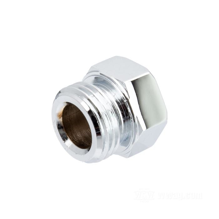 Plug »OEM type 1952→« by Colony; for timing hole/drain hole; oversize; steel, chrome-plated; hex; thread: 11/16”-16; wrench size: 3/4 ”; USA; gross weight: 35 g