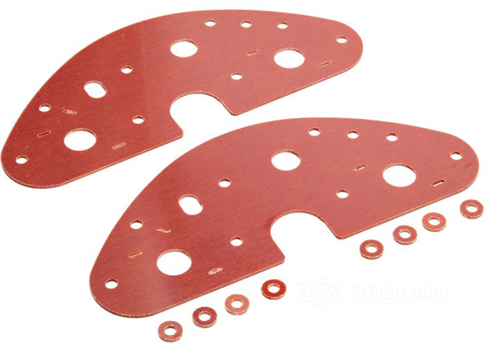Plateaux isolateur de The Cyclery; adaptable à modèles IOE et modèles série V 1929-1936; bakélite; remplace OEM HD 4517-29; Europe; poids brut: 51 g