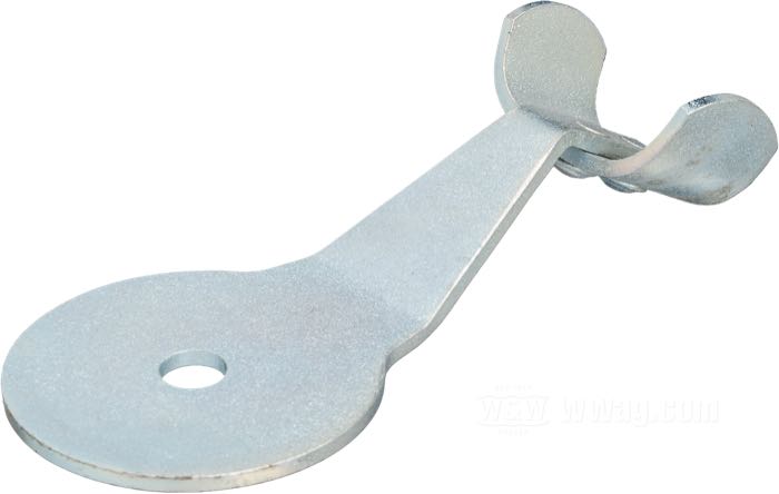 Soporte de The Cyclery; para Amortiguador de dirección; para horquillas I-Beam; apropiado para modelos V 1930-1936; acero, cincado; reemplaza OEM HD 2792-30; Europa; peso bruto: 233 g