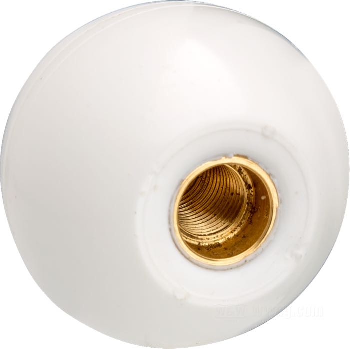 Botón de mando »30’s Style« de The Cyclery; plástico, blanco; rosca: 3/8”-24; reemplaza OEM HD 33745-31; Europa; peso bruto: 53 g