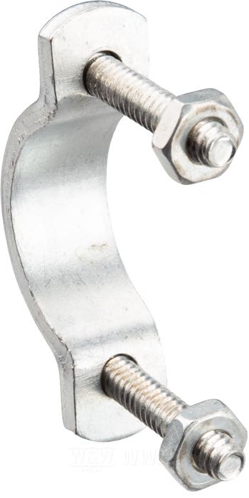 Clamp; for hand brake control; fits all models 1955-1964; steel, CAD (ZnNi process); thread: #10-24; with screws and nuts; replaces OEM HD 45030-28; gross weight: 36 g
