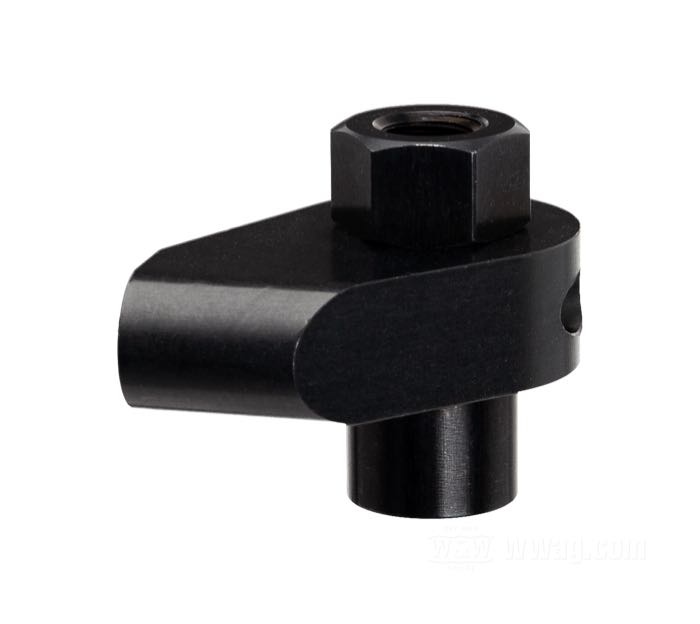 Adapter von Kellermann; für Spiegel; für Atto Blinker und Rücklichter; Billet-Aluminium, schwarz eloxiert; Gewinde: M5 x 0.5; Bruttogewicht: 120 g