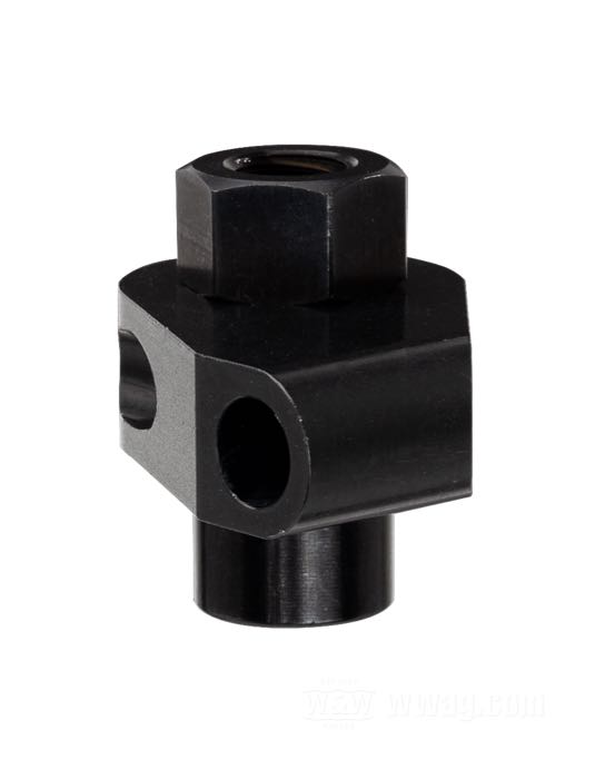 Adapter von Kellermann; für Spiegel; für Atto Blinker und Rücklichter; Billet-Aluminium, schwarz eloxiert; Gewinde: M5 x 0.5; Bruttogewicht: 120 g