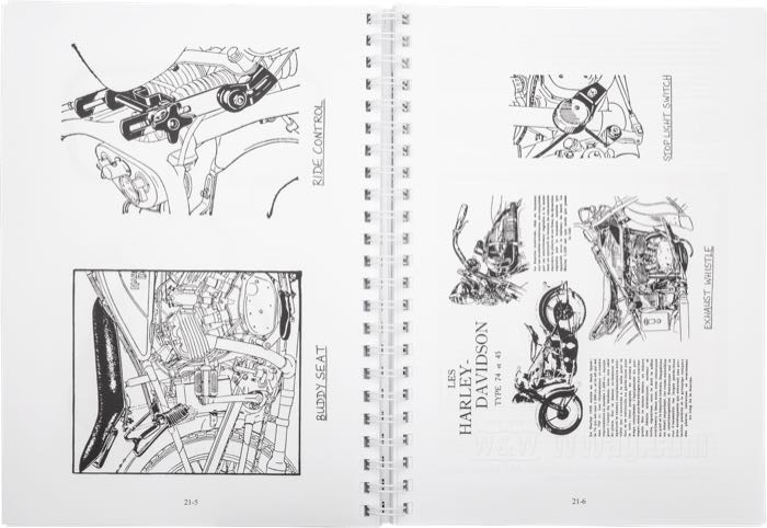 Book »Harley-Davidson 1930-1936 Big Twins - Buying, Restoring and Riding a VL«; paper, 6. Edition; width x height: 21 x 29.8 cm; by Steve Slocombe; spiral bound; color + black and white; 240 pages; English; ISBN: 0952750511; Great Britain; gross weight: 731 g