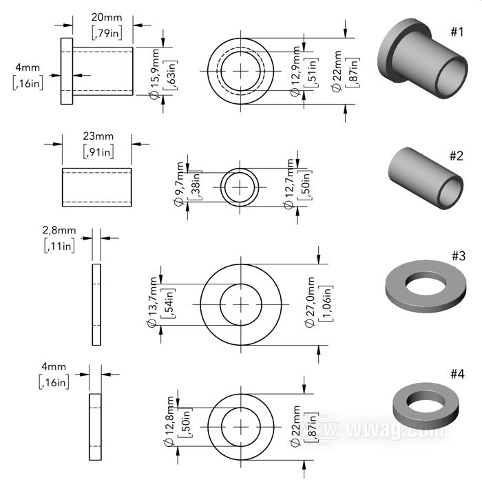 Stoßdämpfer »412 Series Heavy Duty« von Progressive Suspension; passend für Sportster 2004-2020; Stahl / Federstahl, schwarz, kunststoffbeschichtet; Länge: 280 mm; Stoßdämpfer-Auge: 15.9 mm; Federrate: 115/150 lbs/inch; mit Einstellschlüssel; mit Teilegutachten; Bruttogewicht: 3.9 kg