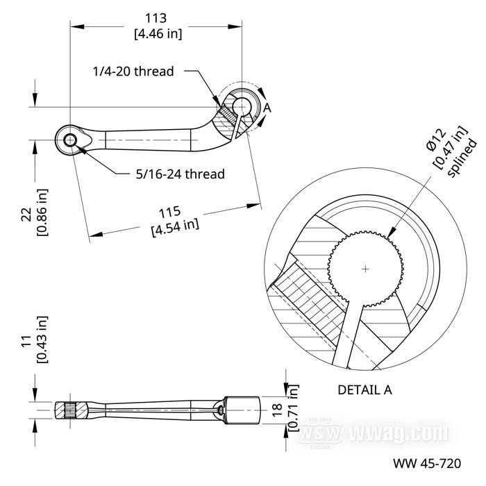 Palanca del pedal cambio; apropiado para Sportster 1977-1985; acero, cromado; dentado; reemplaza OEM HD 34606-75; peso bruto: 250 g