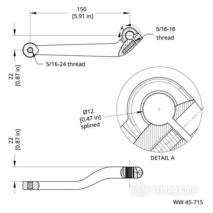 Braccetto del pedale cambio; atto per FXR 1982-1995; acciaio, cromato; dentata; rimpiazza OEM HD 34599-81; peso lordo: 290 g
