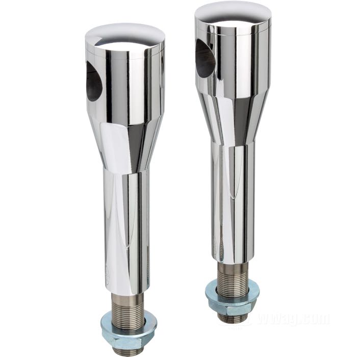 Risers »Straight« de Ritz; cablage intérieur; alu billet, poli, Ø inférieur 30 mm, Ø superieur 49 mm; filetage: M22; pour guidons du Ø: 1 ”; mésures selon croquis: H-hauteur de montage=150 mm, T-hauteur général=180 mm; certifié; Allemagne; poids brut: 1.36 kg