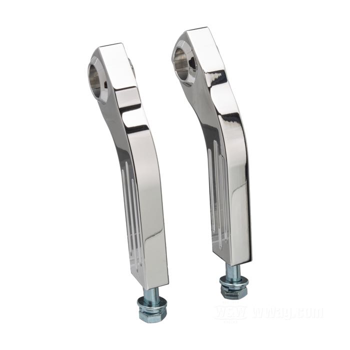 Risers »Pullback« de Ritz; cablage externe; alu billet, poli; filetage: M12; pour guidons du Ø: 1 ”; mésures selon croquis: P-déport à l'arrière = 45 mm; mésures selon croquis: H-hauteur de montage=150 mm, T-hauteur général=176 mm; avec vis M12; certifié; Allemagne; poids brut: 1.06 kg