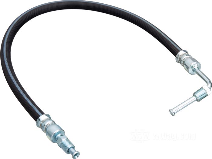 Brake line; fits FX/XL 1978-1982; master cylinder to tee and tee to brake caliper ; steel, rubber; length: 54 cm; position: front; connection thread: 3/8” IF; replaces OEM HD 45121-77; gross weight: 150 g
