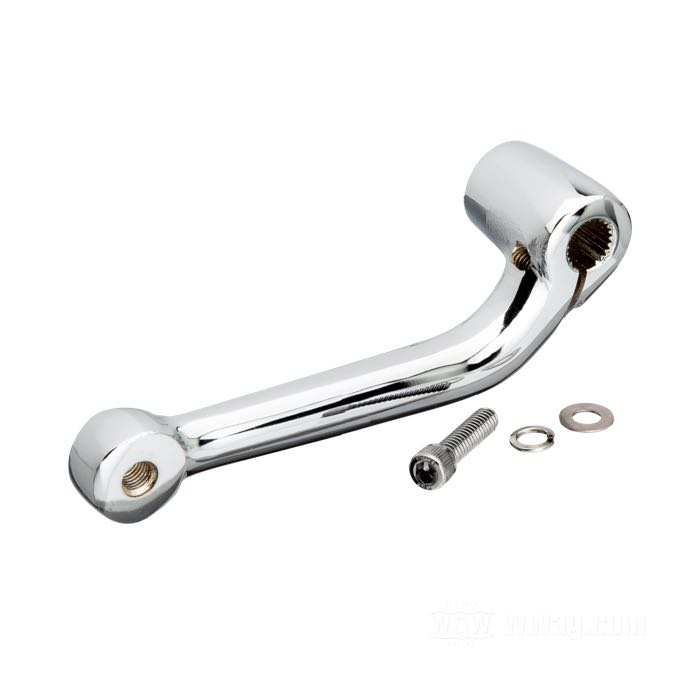 Palanca del pedal cambio; apropiado para Sportster 1986-1990; acero, cromado; dentado; reemplaza OEM HD 34606-86A; peso bruto: 320 g