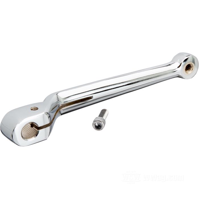 Braccetto del pedale cambio; atto per FLST 1987→ (davanti e dietro) / FLT 1983→ (davanti); acciaio, cromato; dentata; rimpiazza OEM HD 33895-82C; peso lordo: 330 g