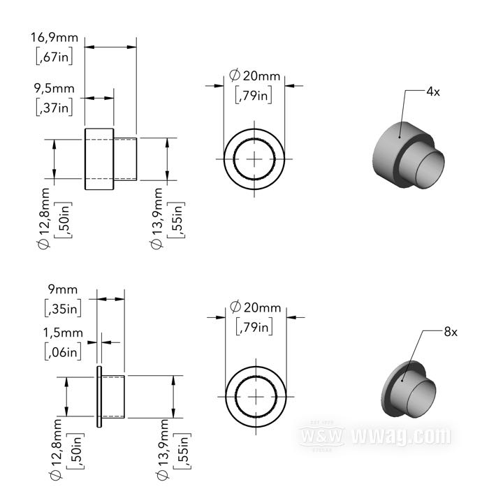 Ammortizzatori di Bitubo; atto per Sportster 1979-2003, FXR; alluminio billet / acciaio / acciaio per molle, antracite, anodizzato; lunghezza: 331 mm; ochiello del amortizzatore: 13.9 mm; con chiave di regolazione per ammortizzatori; Italia; peso lordo: 4.8 kg