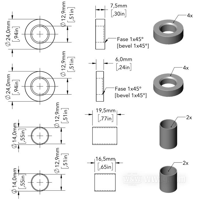 Amortisseurs »36E« de Öhlins; adaptable à Dyna FXD, FXDL, FXDX; alu billet / acier / acier à ressort, ressorts noirs; longueur: 340 mm; oeillet de l'amortisseur: 14 mm; avec homologation nationale allemande; poids brut: 4 kg