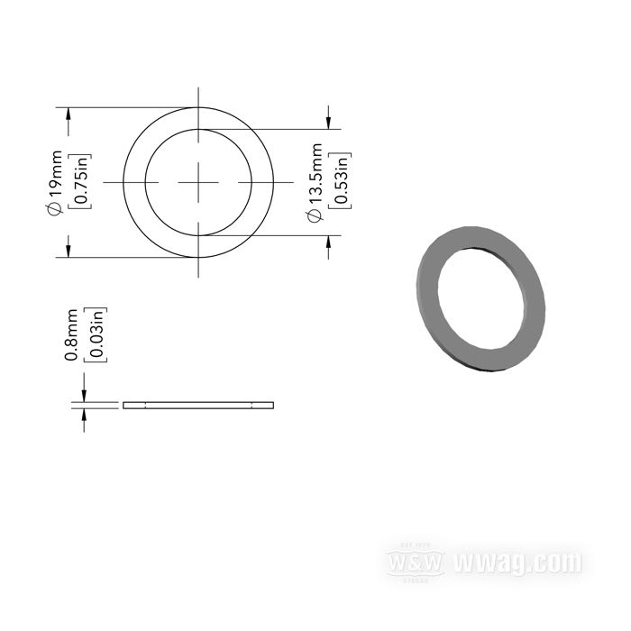 Banjo bolt; for feed & return oil line; fits Big Twin 1936-1937; steel, CAD (ZnNi process); thread: 1/2”-20; replaces OEM HD 3570-36A; gross weight: 28 g