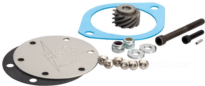 Magneto »M5« de Morris Magneto; apropiado para Big Twin Shovelhead y Evolution 1970-1999 / Big Twin 1993-1999; aluminio, pulido; con junta del cárter; EE. UU.; peso bruto: 5.7 kg