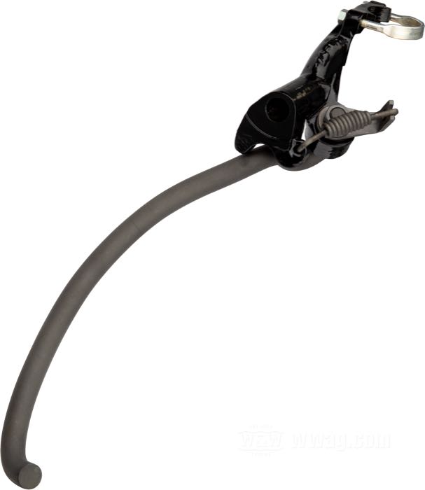 Seitenständer; passend für 45 cui/750cc Solo; Gusseisen, schwarz, kunststoffbeschichtet, Originallänge; Länge gemäß Zeichnung: 32 cm; mit Montageteilen; ersetzt OEM HD 50002-32; Bruttogewicht: 1.75 kg