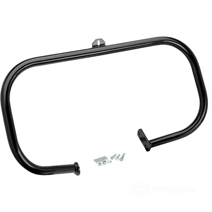 Defensas; apropiado para FLST/C/F/N 1986-1999; acero, negro, recubierto en epoxy; Ø 1-1/4”; posición: delantero; reemplaza OEM HD 49004-90; EE. UU.; peso bruto: 5.12 kg