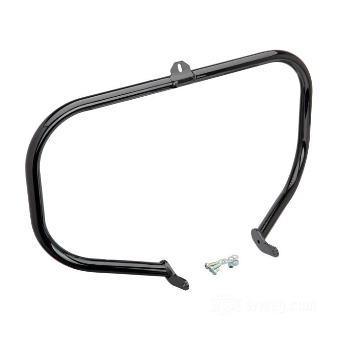 Defensas; apropiado para FLST 2000-2017; acero, negro, recubierto en epoxy; Ø 1-1/4”; posición: delantero; reemplaza OEM HD 49004-00; EE. UU.; peso bruto: 5.2 kg