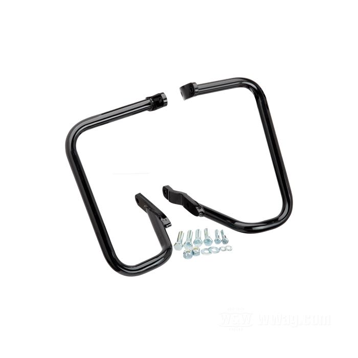 Defensas; apropiado para Softail 1986-1999; acero, negro, recubierto en epoxy; Ø 1”; posición: trasero; EE. UU.; peso bruto: 5.22 kg