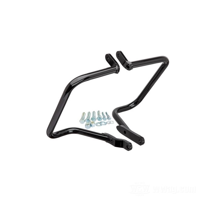 Defensas; apropiado para Softail 1986-1999; acero, negro, recubierto en epoxy; Ø 1”; posición: trasero; EE. UU.; peso bruto: 5.22 kg