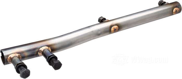 Supporto scarico di The GasBox; atto per Sportster 1957; acciaio, naturale; rimpiazza OEM HD 65316-57; U.S.A.; peso lordo: 612 g