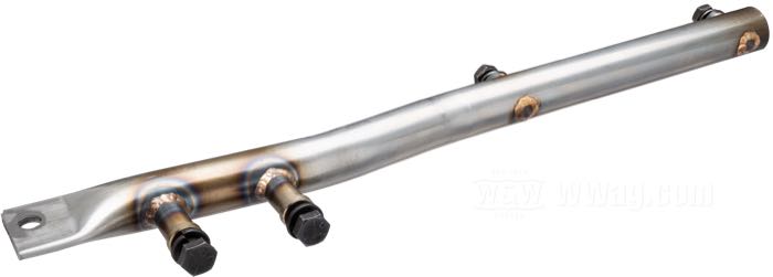 Auspuffhalter von The GasBox; passend für Sportster 1962-1978; Stahl, blank; ersetzt OEM HD 65316-62; USA; Bruttogewicht: 666 g