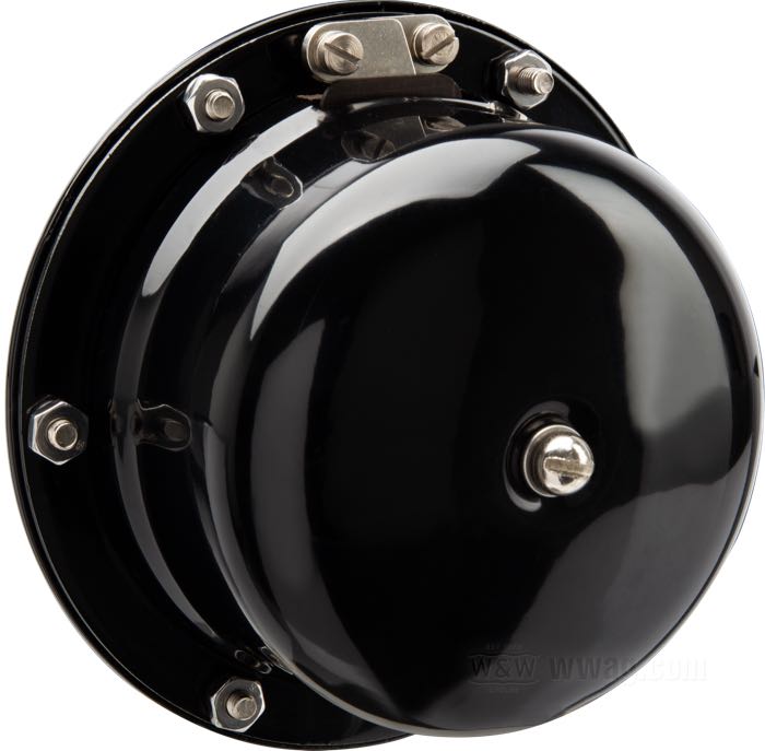 Bocina »Klaxon-11«; apropiado para modelos 1929-1930; acero, negro, barnizado; fondo: 11.5 cm; Ø 13 cm; 6 V; homologado E3; peso bruto: 1.05 kg