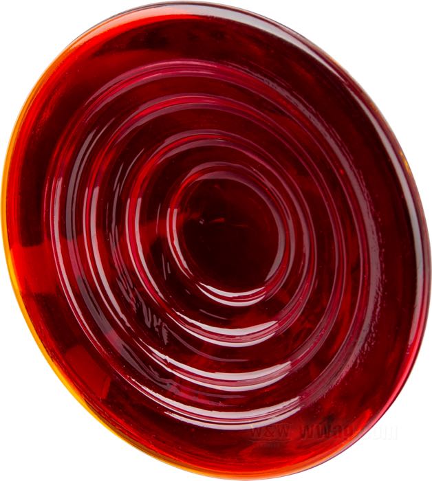 Lente de The Cyclery; para Piloto trasero; apropiado para todos modelos 1920-1934; cristal, rojo, tipo anterior (plano); Ø 2-1/4”; reemplaza OEM HD 5054-20 y 68091-20; Europa; peso bruto: 37 g