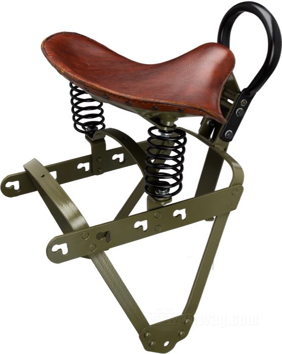 Solositz von The Cyclery; für Sozius; Stahl / Federstahl / Leder; ersetzt OEM HD 11235-43; Europa; Bruttogewicht: 15.8 kg