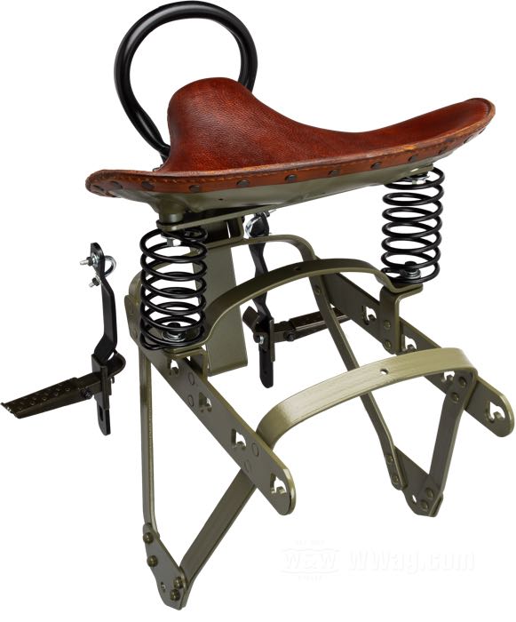 Solositz von The Cyclery; für Sozius; Stahl / Federstahl / Leder; ersetzt OEM HD 11235-43; Europa; Bruttogewicht: 15.8 kg