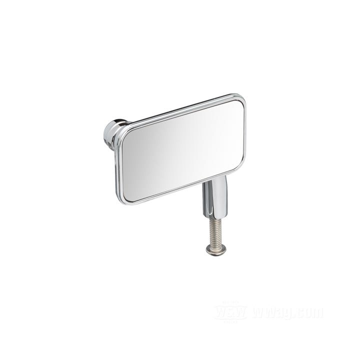 Rétroviseur »Utility« de Biltwell Inc.; alu coulé, chromé; filetage: 5/16”-18; position: gauche et droit; mesures miroir L x H: 87 x 46 mm; longueur branche: 9.5 cm; avec vis de fixation inox; poids brut: 184 g