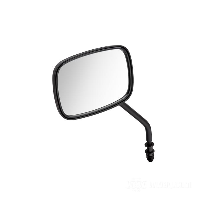 Rückspiegel »OEM-Typ«; Aluminiumguss, schwarz; Breite x Höhe: 130 x 95 mm; Montageposition: links oder rechts; Länge L1: 20.5 mm; Länge L2: 3 cm; Winkel α: 42 °; Bruttogewicht: 530 g