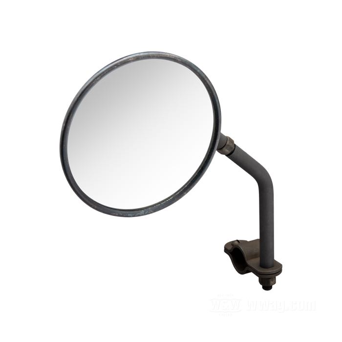 Rückspiegel »Military WLA«; Stahl / Glas, parkerisiert, rund; Ø 13 cm; Montageposition: links oder rechts; Länge Spiegelarm: 23.5 cm; mit Lenkerklemme; ersetzt OEM HD 11350-41M; Bruttogewicht: 670 g