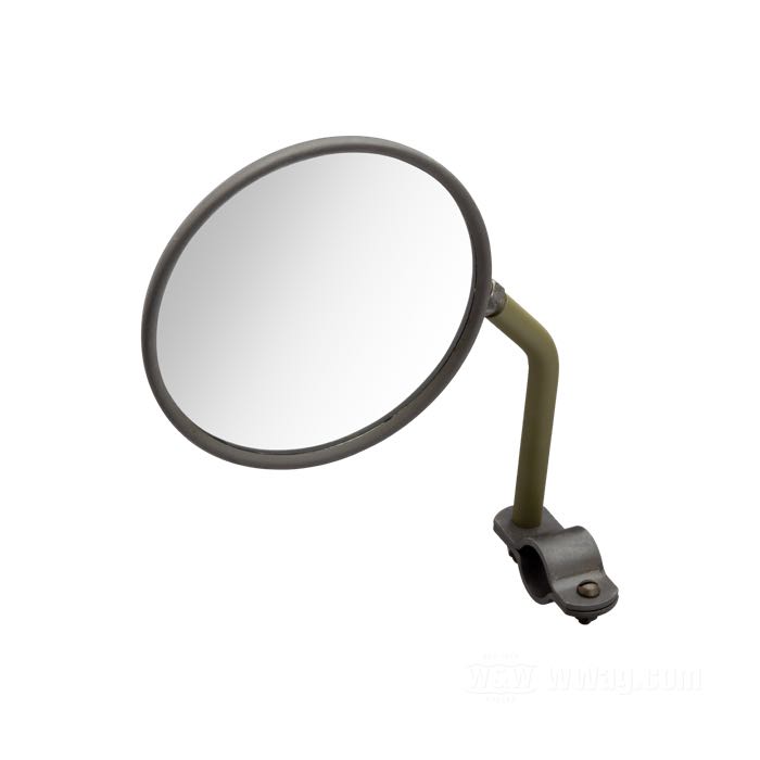 Rückspiegel »Military WLA«; Stahl / Glas, olivbraun, lackiert, rund; Ø 13 cm; Montageposition: links oder rechts; Länge Spiegelarm: 23.5 cm; mit Lenkerklemme; ersetzt OEM HD 11350-41M; Bruttogewicht: 700 g