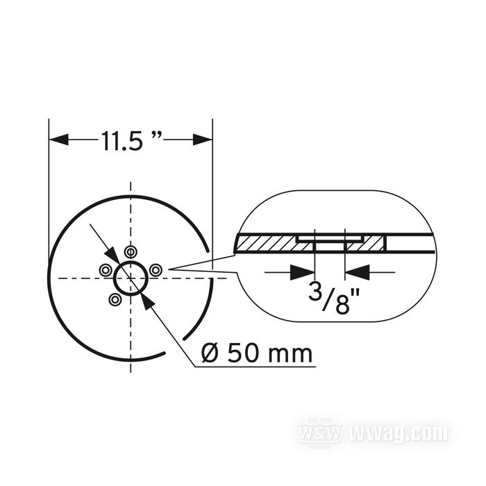 Bremsscheibe; passend für Sportster, FXR, Softail, Dyna 1979-1999; Stahl; Ø 11.5”; Montageposition: hinten; Montagebohrungen: 3/8
