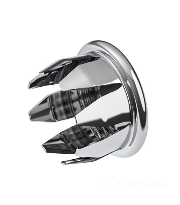 Bouchon; pour poignées, embouts de guidon, barres Springer; acier, chromé; Ø extér.: 25.4 mm; Ø intér.: 22 mm; remplace OEM HD 56238-62; poids brut: 8 g