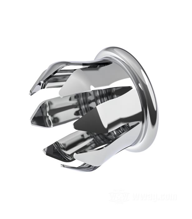 End plug; for Frame / Spotlight bracket; steel, chrome-plated; outer Ø: 21.5 mm; inner Ø: 18.6 mm; replaces OEM HD 68797-68A; gross weight: 10 g