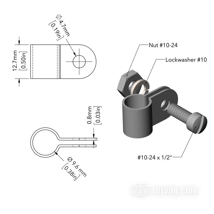 Morsetto di Strange Bird; per Condotto di ritorno; per cavo di massa; atto per tutti i Twin 1936-1940; acciaio, CAD (procedimento ZnNi); peso lordo: 98 g