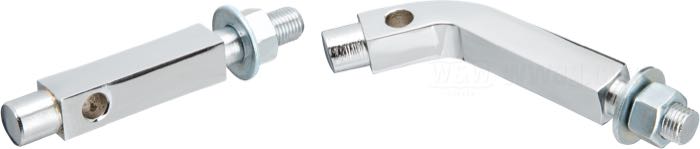 Bracket kit by Paughco; for Footboards; fits 1936 OHV, 1937-1954 Big Twins; steel, left; replaces OEM HD 50658-36, and 50654-36; USA; gross weight: 220 g