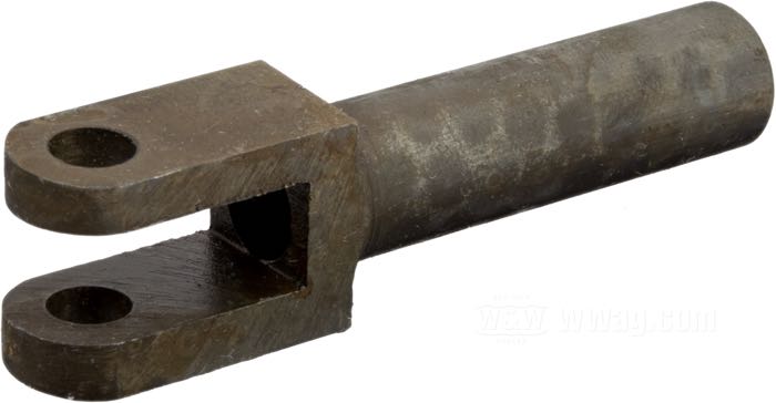 Clevis by Antiquebike; for Clutch rod / Brake rod; fits models 1915-1929; steel, parkerized; length: 6.8 cm; thread: 5/16”-24; replaces OEM HD 4067-15; gross weight: 50 g