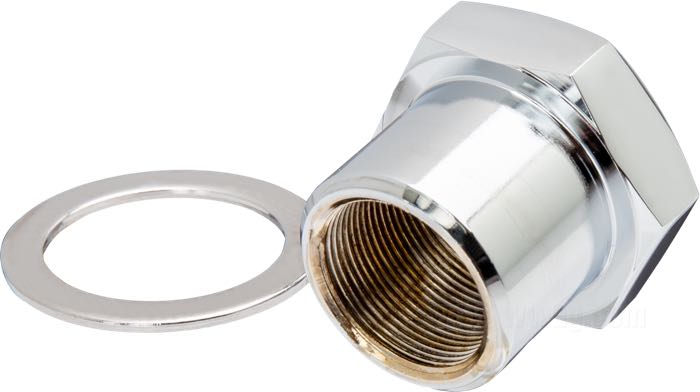 Tuerca eje de dirección; apropiado para FX 1976-1984, FXSB 1985, FXR 1982-1987, XL 1978-1987; acero, cromado; rosca: 7/8”-24; reemplaza OEM HD 45718-71; peso bruto: 10 g