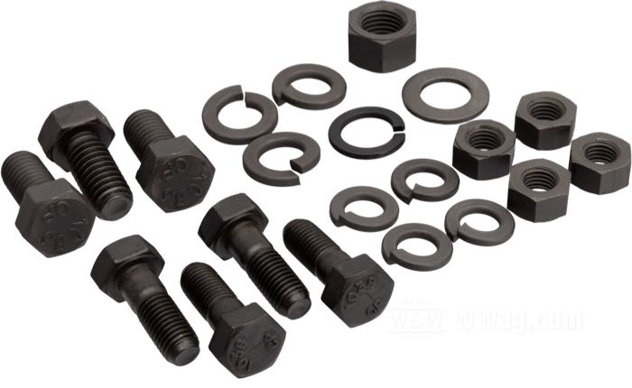 Kit di montaggio di Colony; per cavalletto laterale; atto per Big Twin 1936→; acciaio, parkerizzato; esagonale; rimpiazza OEM HD 3960W, 4713W, 7041, 7145W e 7753; U.S.A.; peso lordo: 160 g